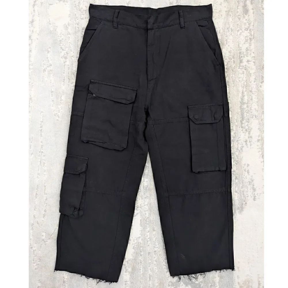 Ronning London Streetwear Military Everyday Utility Cargo Cotton Pant Black 30